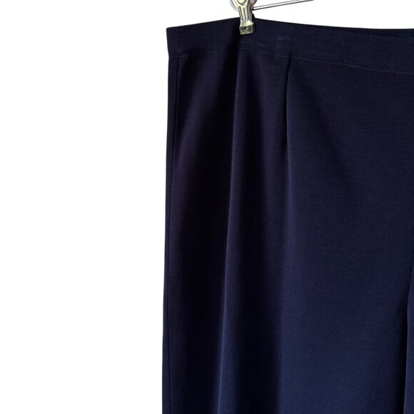 Ming Wang 3X Knit Pant Indigo Blue Pull On Comfort Straight Leg Basic Cut NWT - Picture 10 of 14